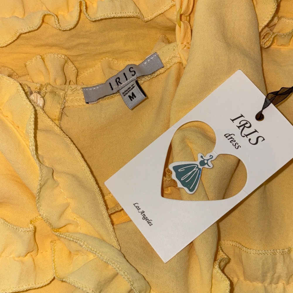 Iris Yellow Ruffled Dress - Picture 2 of 2